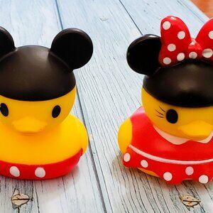 Disney  Mini Rubber Ducks Approx. 2.5"  Mickey, Minnie & Donald New w/o Tags